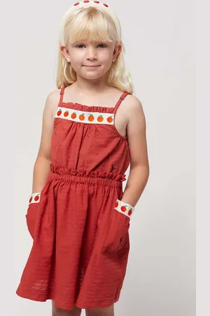 Bobo Choses Dětská bavlněná sukně vínová barva, mini