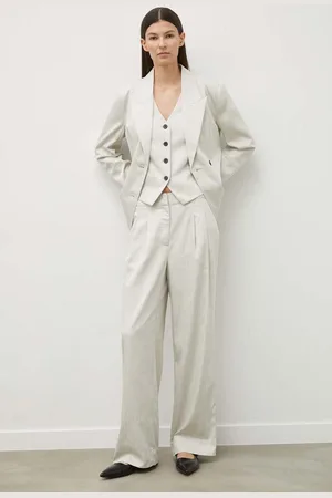 Bruuns Bazaar Kalhoty PinBBMadelie pants dámské, barva, široké, high waist, BBW3832