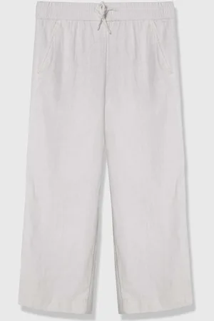 Abercrombie & Fitch Dětské plátěné kalhoty barva