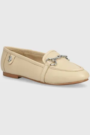 U.S. Polo Assn. Kožené mokasíny CHERY dámské, barva, na plochém podpatku, CHERY001W 4L2