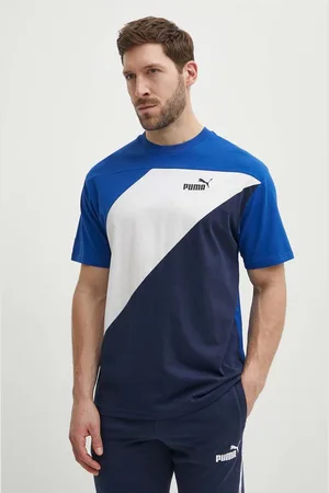 PUMA Bavlněné tričko POWER tmavomodrá barva, 678929