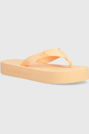 Calvin Klein Žabky FLATFORM FLIPFLOP JELLY dámské, barva, na plochém podpatku, YW0YW01398