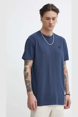Superdry Bavlněné tričko tmavomodrá barva