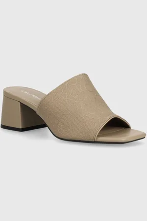 Calvin Klein Pantofle HEEL MULE 45 MONOCQ dámské, barva, na podpatku, HW0HW01936