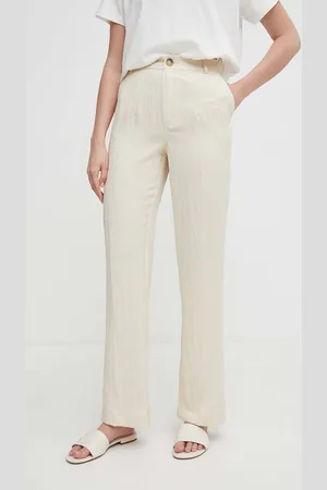 Benetton Kalhoty dámské, barva, jednoduché, high waist
