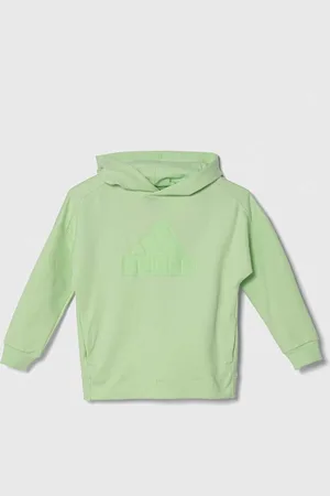 adidas Dětská mikina barva, s kapucí, s potiskem