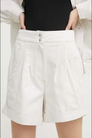 IRO Šortky s příměsí lnu barva, high waist