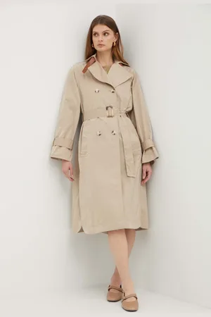 Max&Co. Trench kabát dámský, barva, přechodný, dvouřadový, 2416021013200
