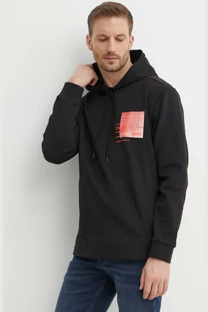 HUGO BOSS Mikina pánská, barva, s kapucí, s potiskem, 50512509