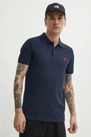 Timberland Polo tričko tmavomodrá barva, s aplikací, TB0A2DJE4331