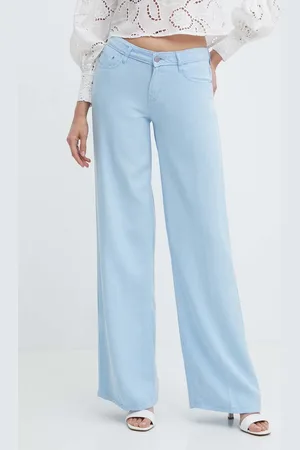 Guess Kalhoty dámské, jednoduché, high waist, W4GA96 WDP85