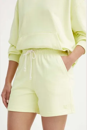 New Balance Bavlněné šortky barva, hladké, high waist, WS41508LLT