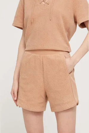UGG Kraťasy dámské, barva, hladké, high waist, 1152769