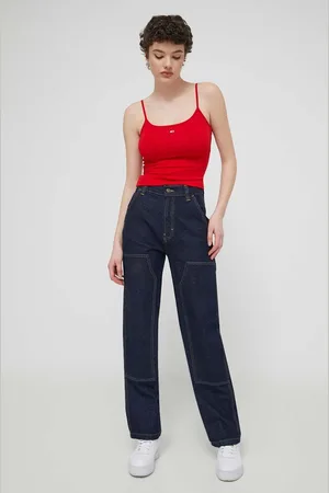 Dickies Džíny MADISON DOUBLE KNEE DENIM W dámské, high waist, DK0A4YGL