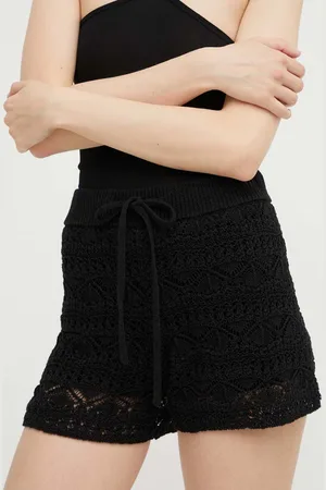 IRO Šortky s příměsí lnu barva, high waist