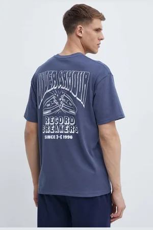 Under Armour Tričko tmavomodrá barva, s potiskem