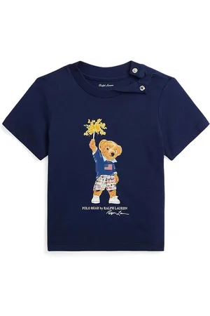 Ralph Lauren Bavlněné dětské tričko tmavomodrá barva, s potiskem, 320853828033