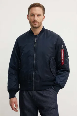 Alpha Industries Bunda MA-1 pánská, tmavomodrá barva, přechodná, oversize, 100101.07