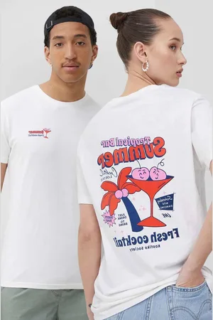Kaotiko Bavlněné tričko barva, s potiskem