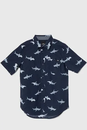 Vans Dětská bavlněná košile SHARK SS barva