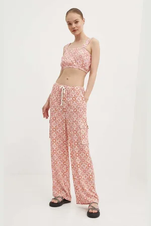 Roxy Kalhoty PRECIOUS dámské, barva, jednoduché, high waist, ERJNP03562