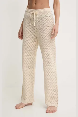 Roxy Kalhoty Mood Moving dámské, barva, jednoduché, high waist, ERJX603395