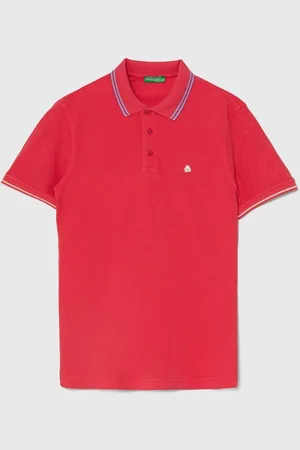 Benetton Bavlněné polo tričko barva