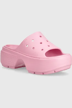 Crocs Pantofle Stomp Slide dámské, barva, na platformě, 209346