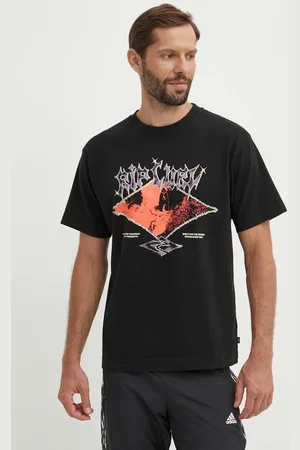Rip Curl Bavlněné tričko barva, s potiskem