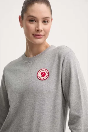 Fjällräven Bavlněná mikina 1960 Logo dámská, barva, melanžová