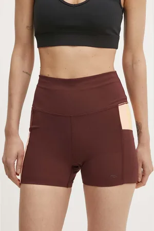 Rip Curl Sportovní šortky Revival dámské, vínová barva, vzorované, high waist