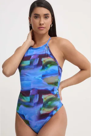 Casall Jednodílné plavky High Neck Printed měkký košík