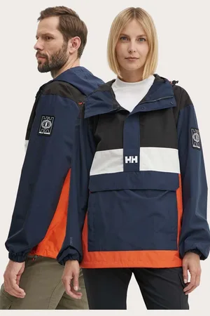 Helly Hansen Nepromokavá bunda tmavomodrá barva, přechodná, oversize