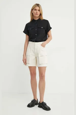 Gestuz Dětské kraťasy dámské, barva, hladké, high waist, 10909065