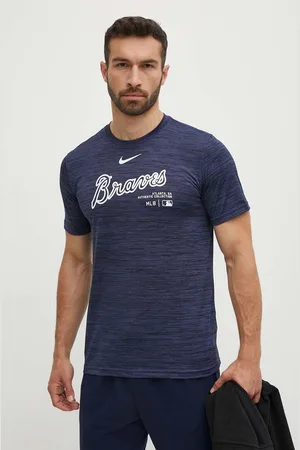 Nike Tričko Atlanta Braves tmavomodrá barva, s potiskem