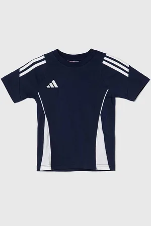 adidas Dětské bavlněné tričko TIRO24 SWTEEY tmavomodrá barva