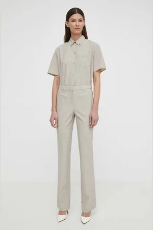 THEORY Vlněné kalhoty barva, jednoduché, high waist