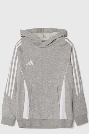 adidas Dětská mikina TIRO24 SWHOODY barva, s kapucí, melanžová