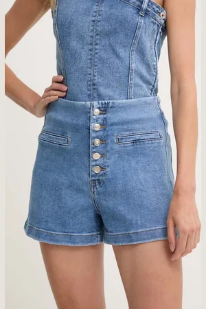 ANSWEAR Džínové šortky dámské, hladké, high waist