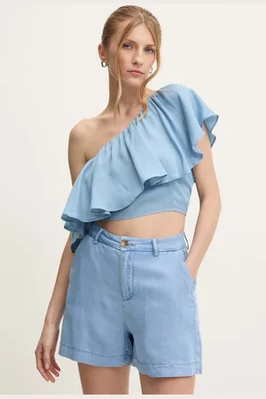 ANSWEAR Kraťasy dámské, hladké, high waist