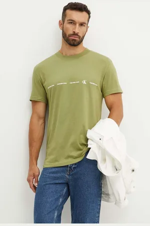 Calvin Klein Bavlněné tričko barva, s potiskem