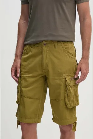Alpha Industries Bavlněné šortky Jet Short 191200 440 hnědá barva, 191200.440-brown