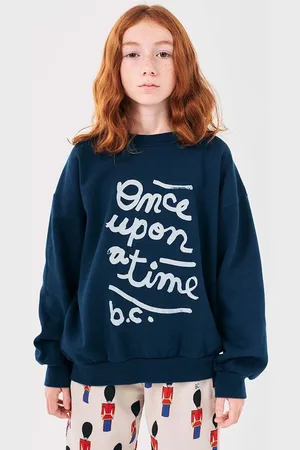 Bobo Choses Dětská bavlněná mikina Once Upon a Time tmavomodrá barva, s potiskem, 224AC041