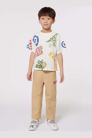 Kenzo Dětské bavlněné tričko barva, s potiskem, K60758