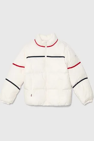 Tommy Hilfiger Dětská bunda bílá barva, KS0KS00593