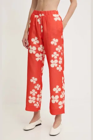 STINE GOYA Kalhoty dámské, barva, jednoduché, high waist, SG5868
