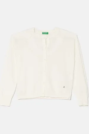 Benetton Dětský bavlněný kardigan barva, lehký, 1098C500O