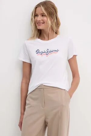 Pepe Jeans Bavlněné tričko ENARA barva, PL505879