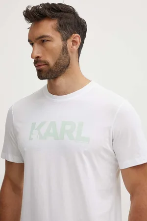 Karl Lagerfeld Bavlněné tričko barva, s potiskem