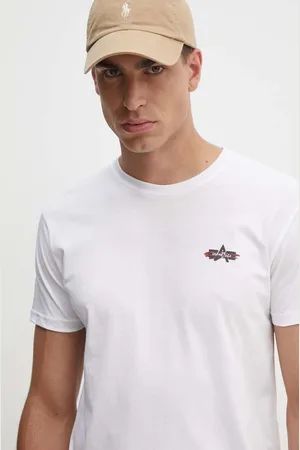 Alpha Industries Bavlněné tričko barva, s aplikací, 148523